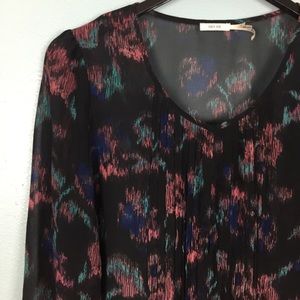 Kimchi Blue Black Floral Sheer Tunic